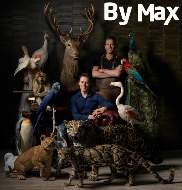 By Max and the team among the taxidermy